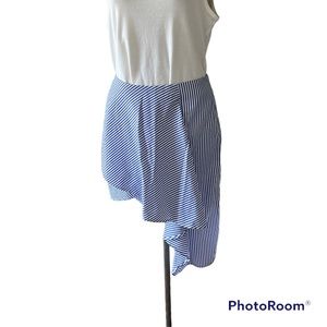 J.O.A. Blue and white striped skirt Medium NWOT